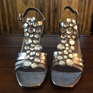 Vince Camino Silver Wedge Sandals Sz. 7M